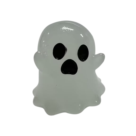 Bfogop 6pcs Luminous Halloween Mini Resin Figurines, Cute Smooth Halloween Garden Decor with Witch's Hat Evil Pumpkin for Miniature Garden Potted Plant Bedroom Dollhouse