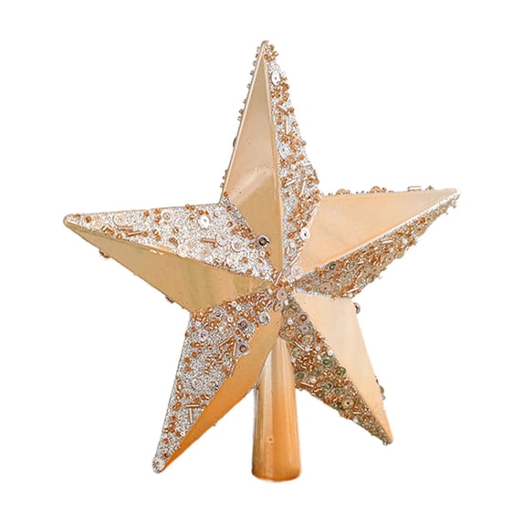 Bfogop 7.87 Inches Christmas Tree Topper Velvet Glitter Star Tree Topper Gold Silver Holiday Red Holiday Trees Toppers Sparkle Bethlehem Star Ornament Christmas Decor Xmas Gift Home Decor