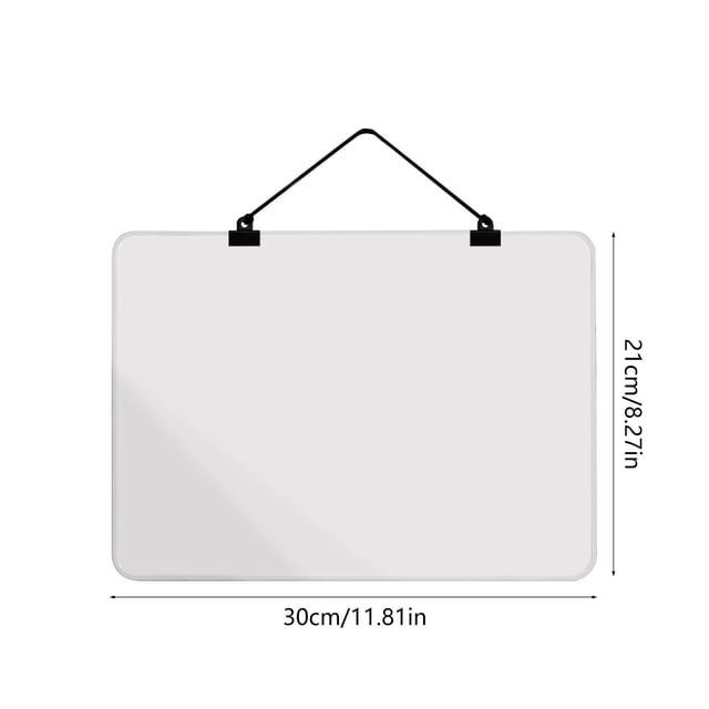 Bfogop 8 x 12 Inch Double-Sided Magnetic Whiteboard with Colorful Frame, Hanging Small Dry Erase Board for School & Home, Includes 4 Marker & 4 Magnets