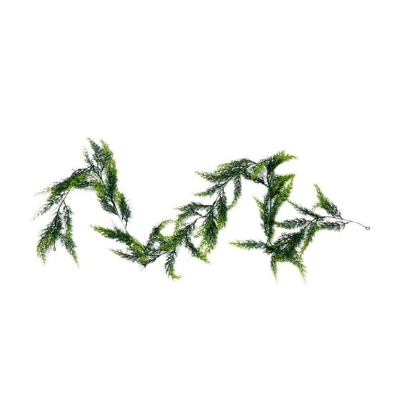 Bfogop Artificial Christmas Garland Fake Pine Needles Faux Green Garland Multicolor Christmas Norfolk Pine Garland 5.9ft for Fireplace, Table, Mante, Holiday Indoor Outdoor Xmas Decor
