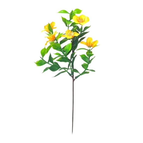 Bfogop Artificial Flowers, Fake Flowers, Artificial Plants Indoor, Artificial Winter Jasmine with Stem Realistic Fake Silk Flower Faux Flower Branch Floral Arrangement Decor 12 Inch