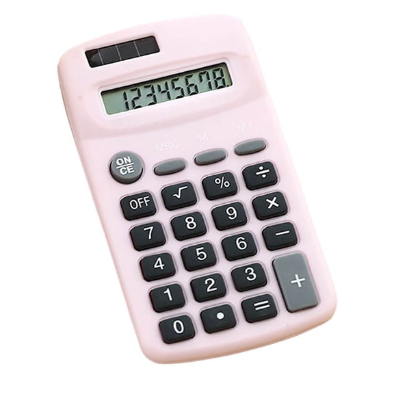 Bfogop Basic Standard Calculators Small Digital Desktop Calculator with 8-Digit LCD Display, Battery Solar Power Smart Calculator Children's School Adult Office Family Functions