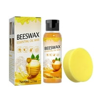 Bfogop Beeswax Furniture Polish, Wood Seasoning Beeswax for Furniture Wood Polish for Floor Tables Chairs Cabinets for Home Furniture to Protect and Care Wood Wax and Sponge 60ml