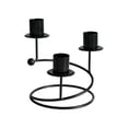 thumbnail image 1 of Bfogop Black Candle Holders 3 Arms Candlestick Holders for Pillar Candles Candelabra Decor Spiral Structure Metal Christmas Candlestick Holders Decor for Home Table Church Party, 1 of 7