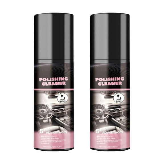 Bfogop Car Interior Cleaner, Vehicle Interior Polish 2 Pcs, 100ml Car Interior Cleaner, Interior Detailer Spray, Total Car Interior Cleaner, Interior All Purpose Car Cleaner