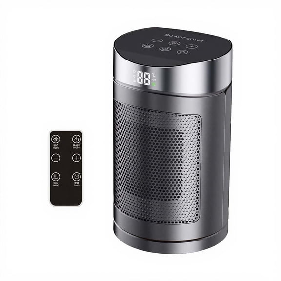 Bfogop Ceramic Space Heater, Portable Indoor Heater with Remote Control, Three Heating Modes, Overheat and Tip-Over Protection, Suitable for Home, Bedroom, and Office Indoor Use