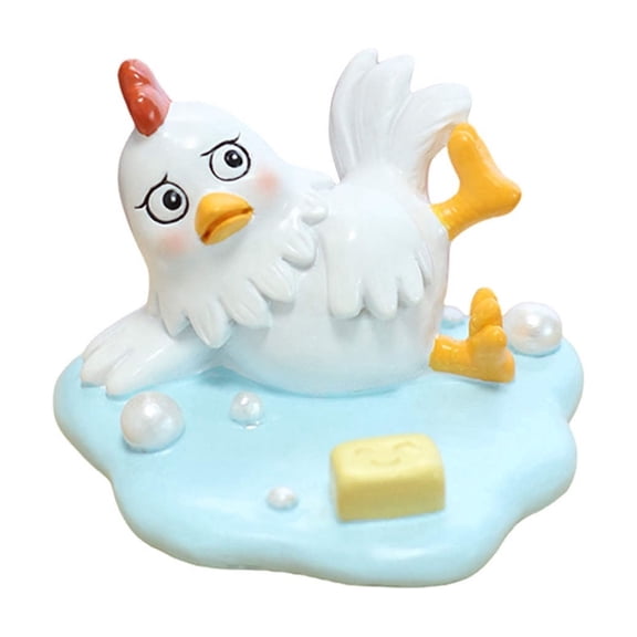 Bfogop Chicken Phone Stand Figurine Cute 3D Printed Desk Accessory for Smartphones, Collectible Rooster Decoration, Farm Animal Tech Gift