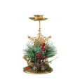 thumbnail image 1 of Bfogop Christmas Candle Holders Set, Metal Christmas Themed Metal Holiday Decor with Pine Branches, Pinecones, Red Berries, Candlesticks for Table Decor, Holiday Party, Home Decor, 1 of 6