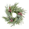 thumbnail image 1 of Bfogop Christmas Candle Rings Norfolk Pine Wreath 10 Inch Artificial Pillars Wedding Fall Candle Wreaths Green Garland Ornament for Xmas Holiday Wedding Farmhouse Table Centerpiece, 1 of 6