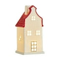 thumbnail image 1 of Bfogop Christmas Decor Village Red Rooftop Lighted Ceramic Houses Indoor White Xmas Lighted Ceramic Houses Christmas Indoor Xmas Holiday Farmhouse Rustic Decor for Home Table Room, 1 of 6