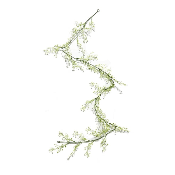Bfogop Christmas Green Garland, Real Touch Winter Cedar Pine Garland, Vine Greenery Garland, 7.5 Feet Green Ivy Leaf Garland Green Garland for Table, Mantle, Wall, Indoor, Outdoor