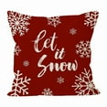 thumbnail image 1 of Bfogop Christmas Holiday Throw Pillow Covers 18x18, Decorative Pillow Cases Bed Sofa Couch, Christmas Winter Accent Decor Cushion Bedroom, Velvet Square Euro Sham Covers, Snowflake Red, 1 of 5