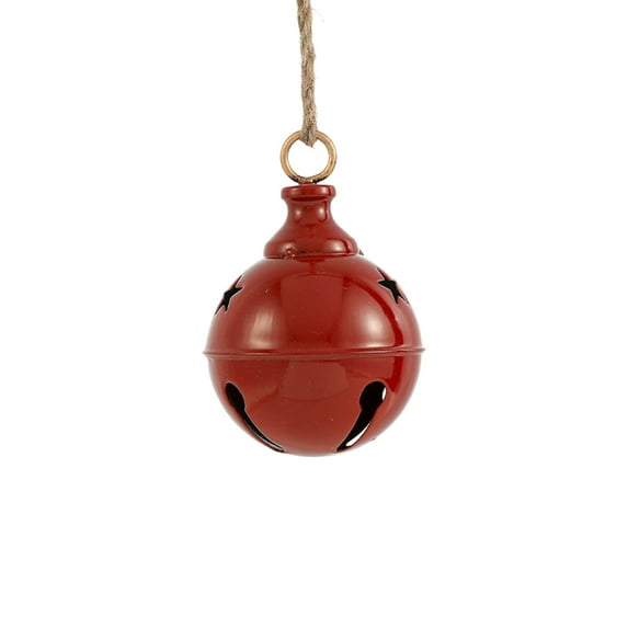 Bfogop Christmas Jingle Bells Decorations Giant Iron Christmas Ball 3.7x5.5 Inch Jingle Bell Yard Decor Vintage Door Bell Pendant Hanging Ornaments for Xmas Holiday Tree Doorway Decor