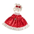 thumbnail image 1 of Bfogop Christmas Snowflakes Porch Goose Outfit 23 Inch Cement Red and White Goose Dress and Hat Clothes Costume Set for Yard Lawn Outdoor Garden Patio Statue Xmas Santa Holiday Decor, 1 of 6