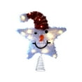 thumbnail image 1 of Bfogop Christmas Tree Topper Snowman Star with Warm White LED Lights, Xmas Tree Topper Shatter-Proof Christmas Tree Decor Star for Holiday Seasonal Decor Battery Required Outdoor Indoor, 1 of 6