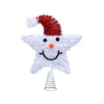 thumbnail image 1 of Bfogop Christmas Tree Topper Snowman Star with Warm White LED Lights, Xmas Tree Topper Shatter-Proof Christmas Tree Decor Star for Holiday Seasonal Decor Battery Required Outdoor Indoor, 1 of 6