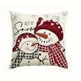 thumbnail image 1 of Bfogop Christmas Winter Pillow Cover Decor, 18x18in Snowflakes Christmas Pillow Case Xmas Throw Pillow Cover Cushion Case for Winter Holiday Seasonal Farmhouse Couch Sofa Home Decor, 1 of 2