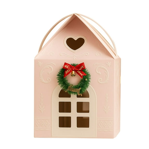 Bfogop Christmas Wonderland Cottage Gift Box, 3D Pop Up Christmas House Gift Boxes, Paper Treat Boxes for Holiday Party Favors, Cookie Candy Packaging, Festive Goodie Bags Decorations