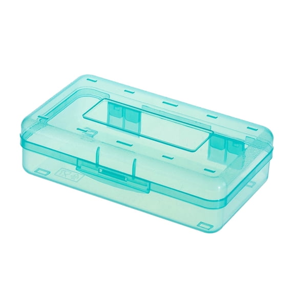 Bfogop Clear Large Pencil Case Hard Plastic Pencil Box Office Supplies Storage Container Organizer Boxes Big Capacity for Journaling Stationery Sticker Craft Hobby Art Supplies