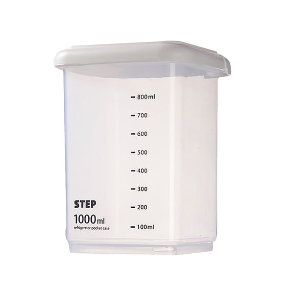 Bfogop Clear Plastic Jars with Lid 1000ml, Round Candy Storage Jars, Empty Large Mason Jars, Wide Mouth Pantry Container for Dry Food, Spice, Nuts