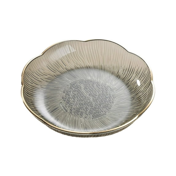 Bfogop Clear Round Plastic Appetizer Serving Tray, 6 Inch Snack Food Nut and Candy Serving Plate Veggie Fruit Dish Platter Garnish for Bar Home Restaurant