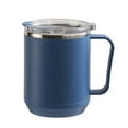 thumbnail image 1 of Bfogop Coffee Mug, Portable Double Layer Stainless Steel Mug With Lid And Handle, Induction Heatable, For Travel, Camping, Office, 1 of 8