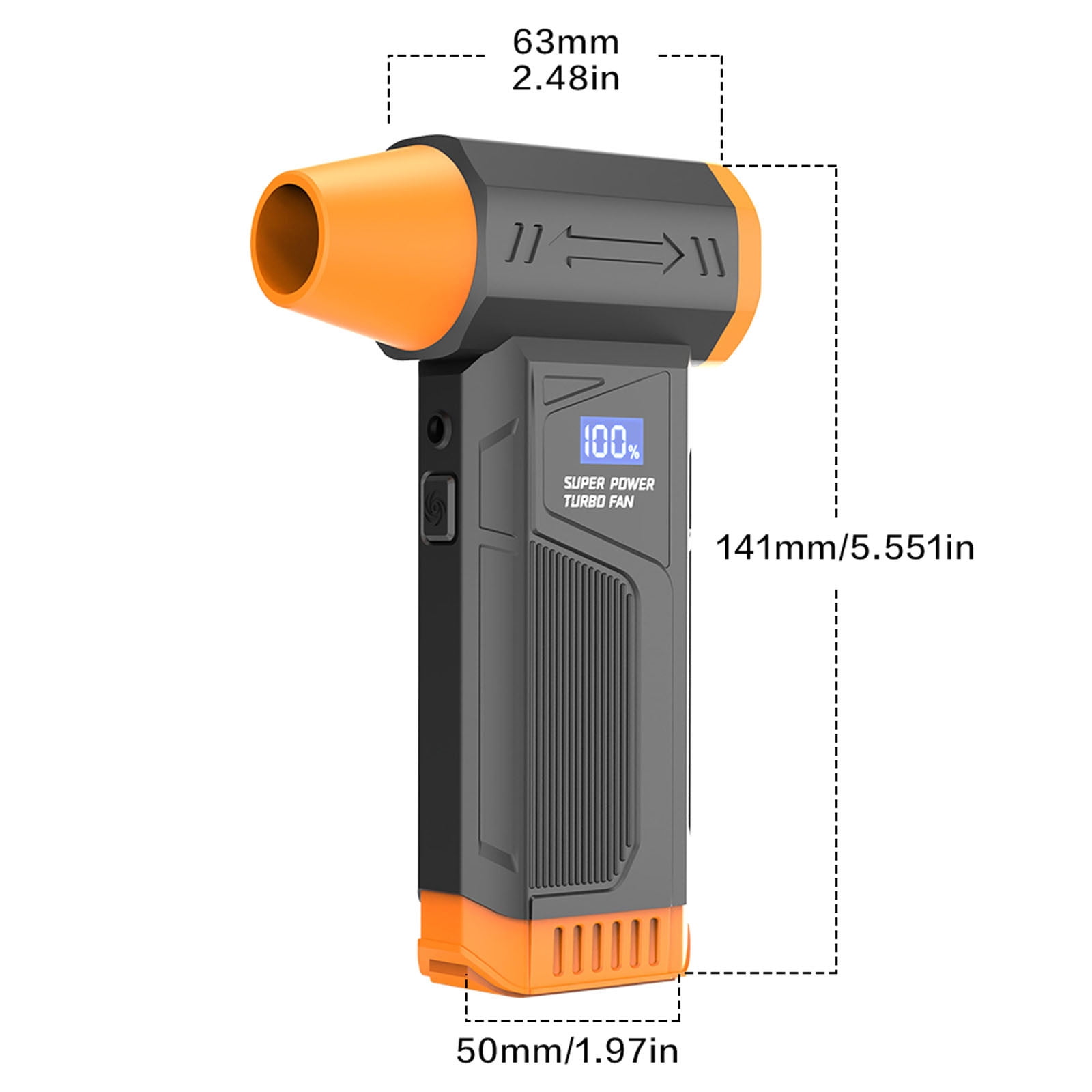 Bfogop Compressed Air Duster-110000RPM Super Power Snow Blower, 3-Gear Adjustable Mini Blower with Fast Charging, Electric Air Duster for Leaves,Snow, House, Outdoor Car