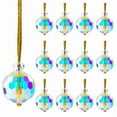 thumbnail image 1 of Bfogop Crystal Ornaments Christmas Tree Decorations, 8PCS Xmas Crystal Ball Prism, Mini Round Ball Drop Hanging Ornament for Xmas Tree Suncatcher Chandelier Wedding Party Home Decor, 1 of 3