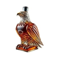 Bfogop Eagle Shaped Whiskey Glass Decanter Bottle, Crystal Crafting, Perfect Bourbon Men Whiskey Jug, Dad's Birthday Gift, Decanter Home Bar Decoration Gift 350ml
