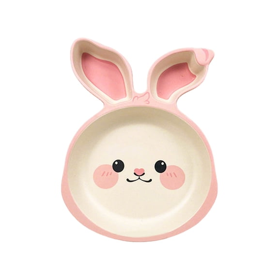 Bfogop Easter Bunny Bowl Cute Rabbit Shaped Snack and Fruit Serving Tray for Kids Colorful Tableware for Easter Parties and Treats 7x9 Inch