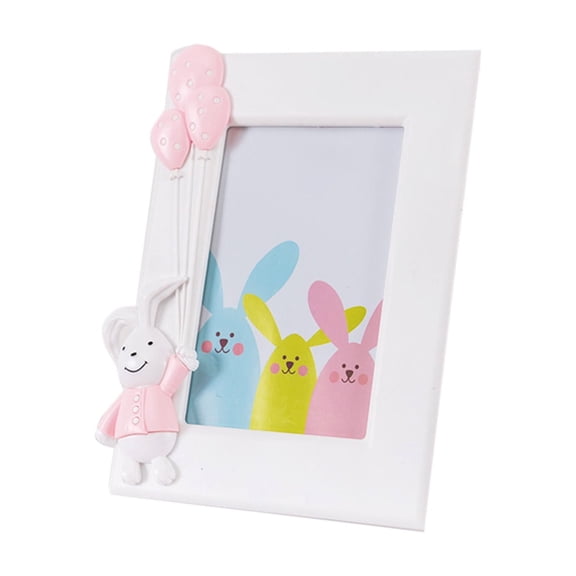 Bfogop Easter Bunny Egg Picture Frame 7 x 9 Inch with Natural Wooden Photo Decorative Postcard Frame for Easter Home Spring Easter Gifts, For Farmhouse Home Living Room Bedroom Office