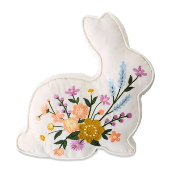 Bfogop Easter Bunny Rabbit Throw Pillow: Ultra Soft Plush Faux Fur Fluffy Bunny Throw Pillows, Spring Easter Decor for Home, Bedroom, Living Room, Sofa and Couch