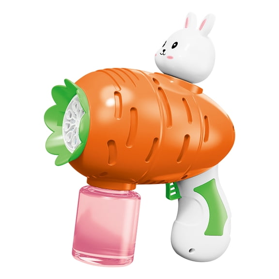 Bfogop Easter Lighted Bunny Bubbles Guns Toys Easter Gift Basket Stuffers Essential, Light Up Bubble Blower Machine with Solution Party Favors Outdoor Game