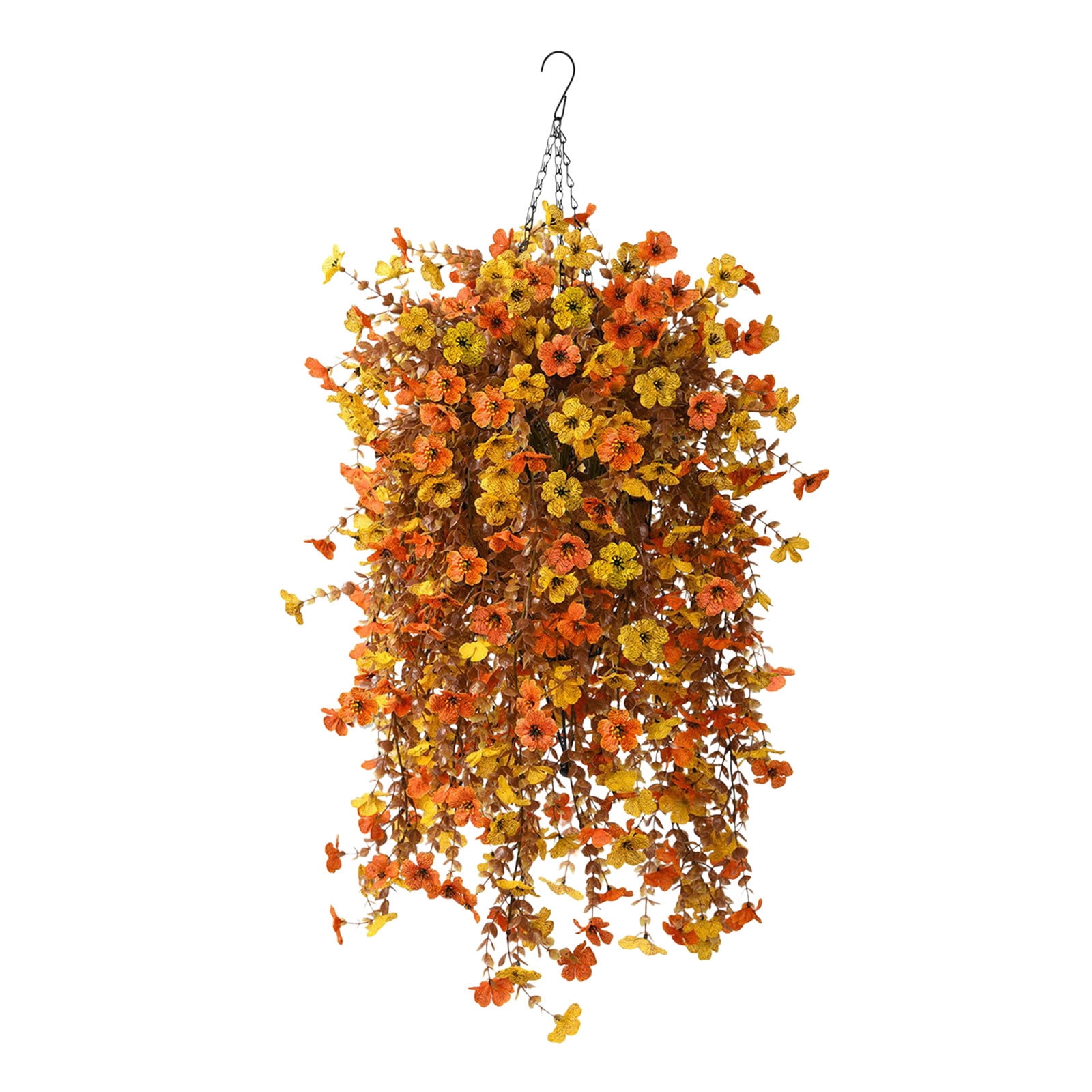 Bfogop Fall Artificial Fake Hanging Plants Flowers Basket 26in for ...
