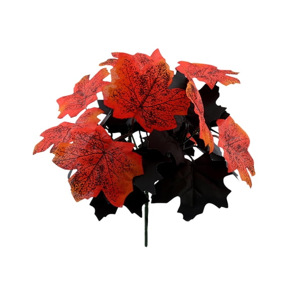 Bfogop Fall Decor Artificial Maple Leaf Branches 11in,Fake Maple Leaves Shrubs,Autumn Faux Maple Leaves for Home Thanksgiving Table Centrepieces Halloween Decor ,Mixed Color