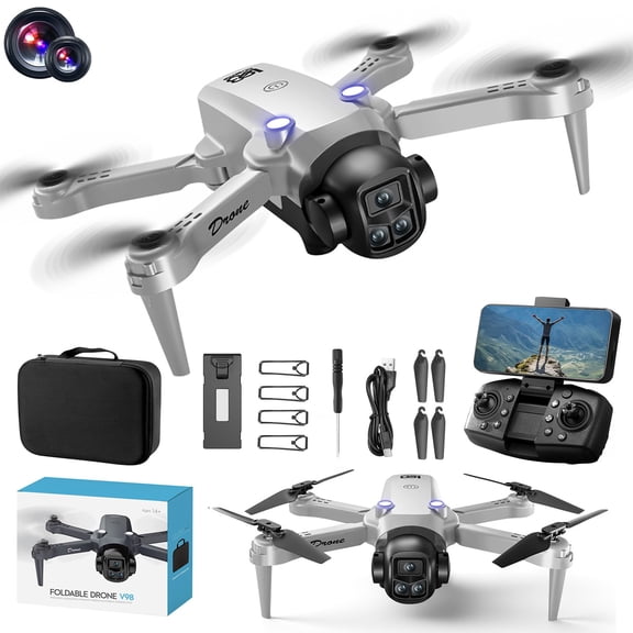 Bfogop Foldable 1080P FPV Drone with WiFi APP Control, Altitude Hold, Trajectory Flight, Headless Mode, and Portable Design for Easy Travel and Outdoor Adventures