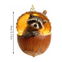 Bfogop Forest Animal Acorn Ornaments New Cozy Forest Christmas Ornaments, Pine Cone Animal Decoration, Woodland Creature Hanging Ornament, Acrylic Hanging Ornament for Home Decor