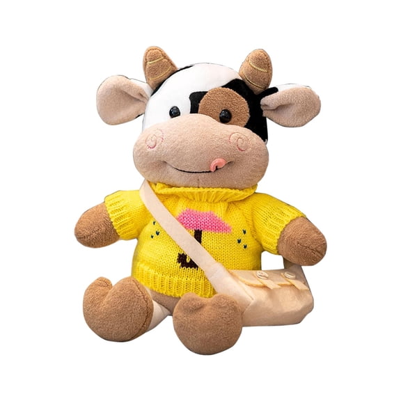 Bfogop Funny Spotted Cow Cattle Stuffed Animals Plush Toy 12" Large Milk Pillow Soft Cattle Plush Cow Stuffed Animals Doll Plush Cows Stuffed Animals for Party Favors, Birthday Gifts