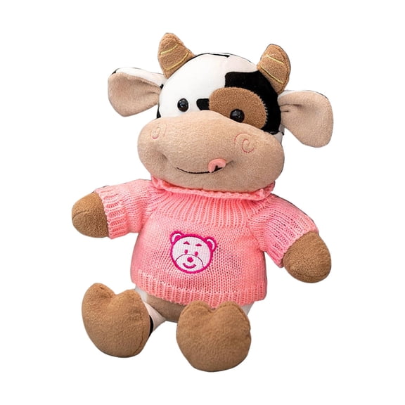 Bfogop Funny Spotted Cow Cattle Stuffed Animals Plush Toy 12" Large Milk Pillow Soft Cattle Plush Cow Stuffed Animals Doll Plush Cows Stuffed Animals for Party Favors, Birthday Gifts