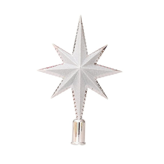 Bfogop Glitter Christmas Star Tree Topper for Holiday Decorations, Christmas Tree Decor for Holiday Ornament and Home Decor, Shatterproof Tree Toppers for Party Indoor ＆ Outdoor11 inch