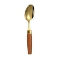 thumbnail image 1 of Bfogop Golden Metal Tableware (Short Spoon), Heavy Duty Stainless Steel Flatware Utensils Cutlery, Dishwasher Safe, Gift Package for Wedding Housewarming ,Durable Tableware, 1 of 6