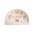 thumbnail image 1 of Bfogop Half Round Doormat Pink Love Rug Valentine's Day Decorative Mats Gifts Half Moon Kitchen Mat Non-Slip Entrance Bathroom Doormat Washable for Living Room Bedroom Rug 16x24 Inch, 1 of 7