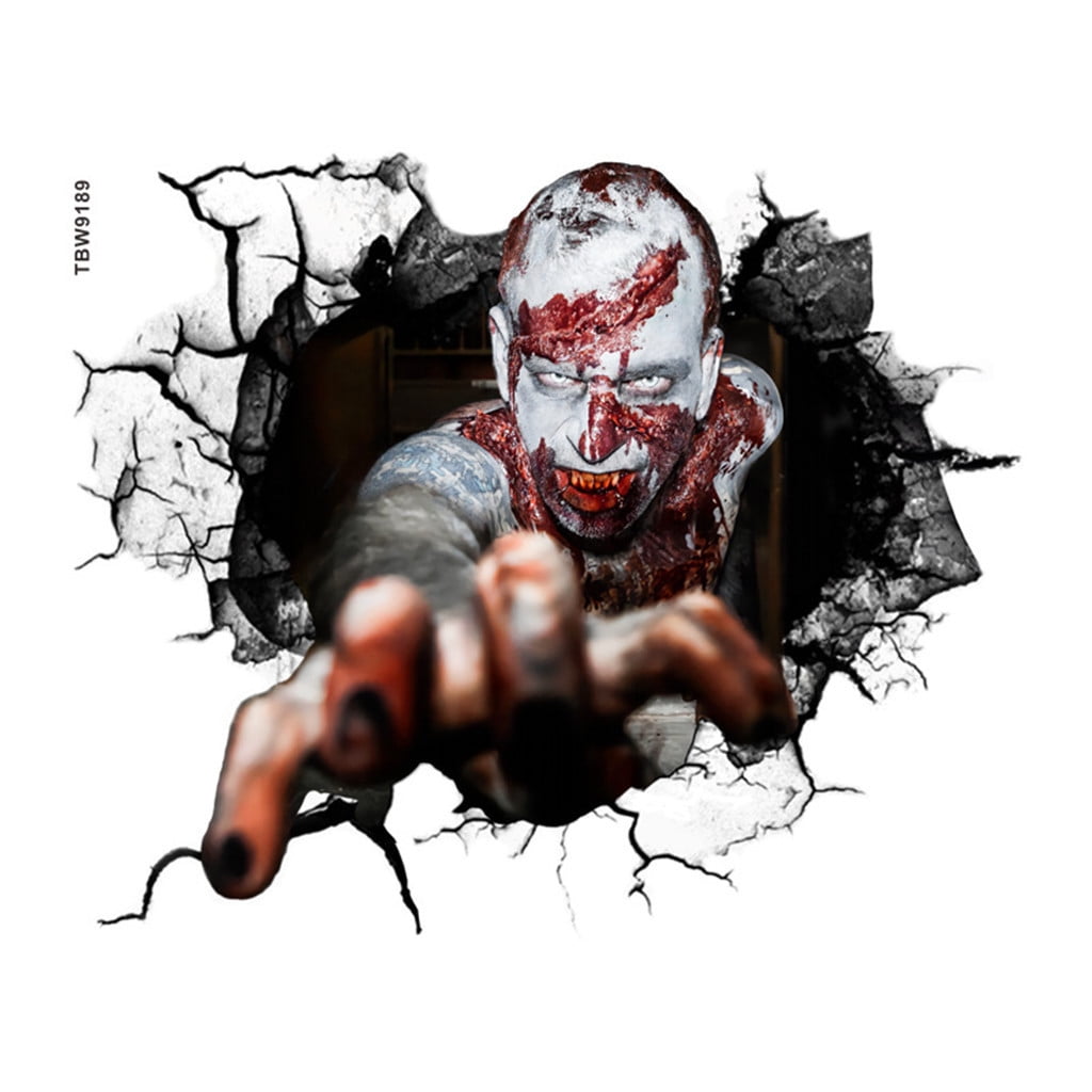 Bfogop Halloween Holiday Decals Horror Living Room Sticker Door Window