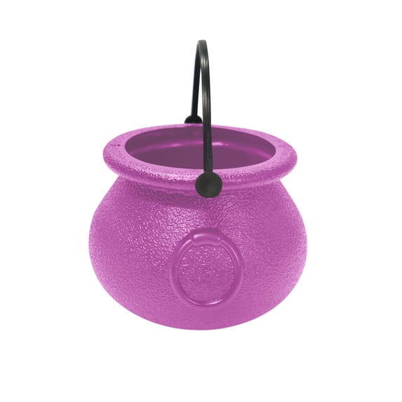 Bfogop Halloween Plastic Cauldron, Large Witch Cauldron Pot Bucket for Halloween Decorations Trick or Treat Holder, Decor Bowl for Indoor Outdoor Party 2.8in