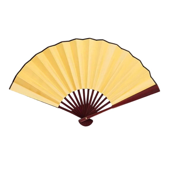 Bfogop Hand Held Fan for Women Foldable 10.6in, Vintage Bamboo Silk Folding Fans Hand Fan for Dance Music Festival Wedding Church Decoration,Costume Wedding Dancing Tea Party