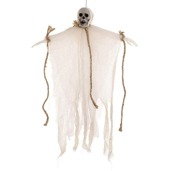 Bfogop Hanging Halloween Skeleton Ghosts Decorations, Grim Reapers Props Skull Gauze Grimace Hanging Ghost for Halloween Horror Door Wall Decoration Outdoor Indoor Decor