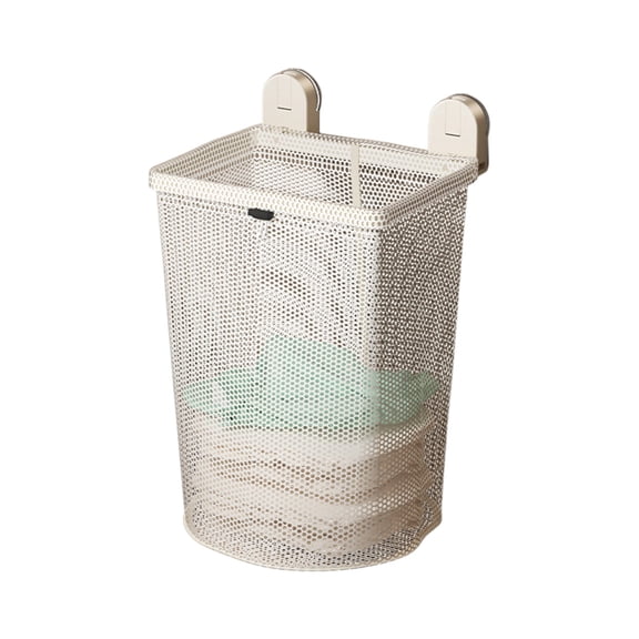 Bfogop Hanging Laundry Hamper Bag, Portable Laundry Bag, 8 x10x20 Inch Wall Hanging Laundry Basket with 2 Adhesive Hooks for Dirty Clothes Organization and Storage