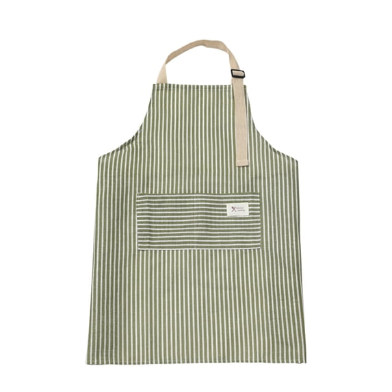 Bfogop Kitchen Cooking Aprons, Cotton Polyester Blend Adjustable Bib Aprons with Large Pockets for Women Men Chef Chef,Cooking Kitchen Chef Bib Aprons Waterproof,Striped Pattern