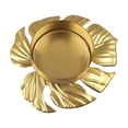 thumbnail image 1 of Bfogop Metal Leaf Shaped Votive Candle Holders Gold Desktop Tealight Candle Stands Decorative Palm Leaf Design for Living Fireplace Parties Candlelight Dinners Stable Flat Bottom, 1 of 6