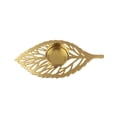 thumbnail image 1 of Bfogop Metal Leaf Shaped Votive Candle Holders Gold Desktop Tealight Candle Stands Decorative Palm Leaf Design for Living Fireplace Parties Candlelight Dinners Stable Flat Bottom, 1 of 7